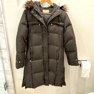 Michael Kors puffer coat with faux fur-lined hood